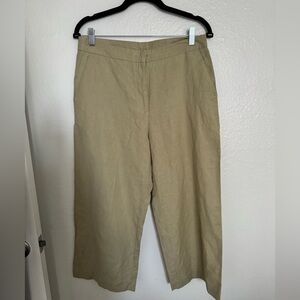 OAK & FORT, 6, linen/ cotton blend capri trousers